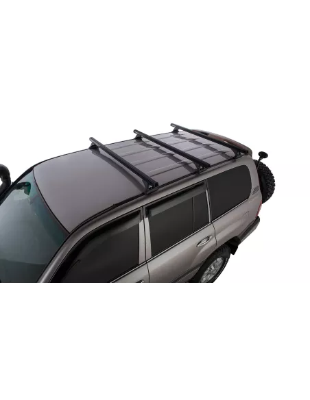 Kit 3 barres de toit noire 1375mm Heavy Duty avec pieds RCH Toyota