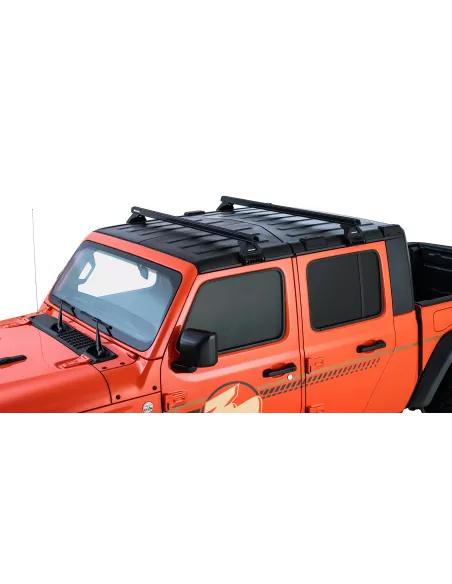 Kit 2 barres de toit noire Heavy Duty 1500mm avec pieds RL110 Jeep