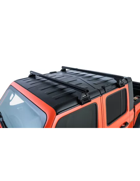 Kit 2 barres de toit noire Heavy Duty 1500mm avec pieds RL110 Jeep