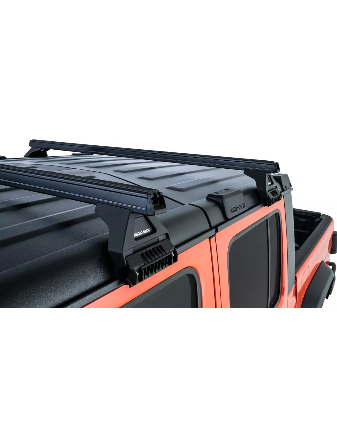 Kit 2 barres de toit noire Heavy Duty 1500mm avec pieds RL110 Jeep