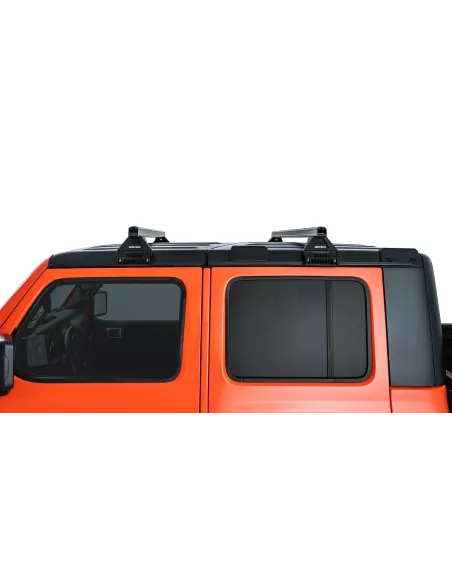 Kit 2 barres de toit noire Heavy Duty 1500mm avec pieds RL110 Jeep