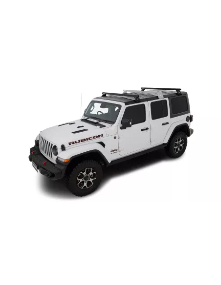 Kit 2 barres de toit noire Heavy Duty 1500mm avec pieds RL110 Jeep