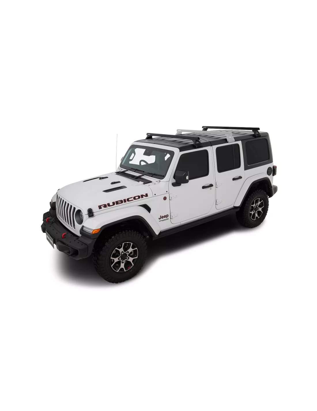 Kit 2 barres de toit noire Heavy Duty 1500mm avec pieds RL110 Jeep