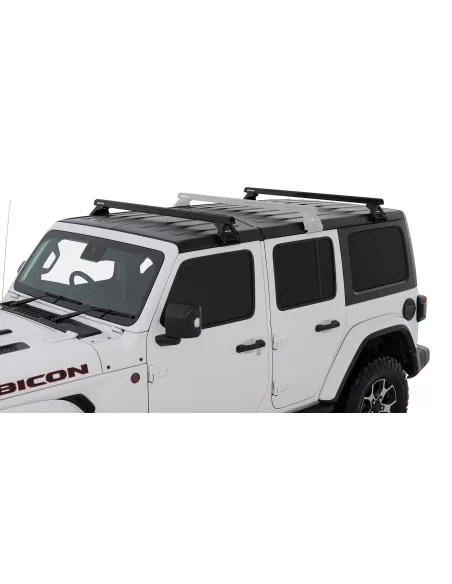Kit 2 barres de toit noire Heavy Duty 1500mm avec pieds RL110 Jeep