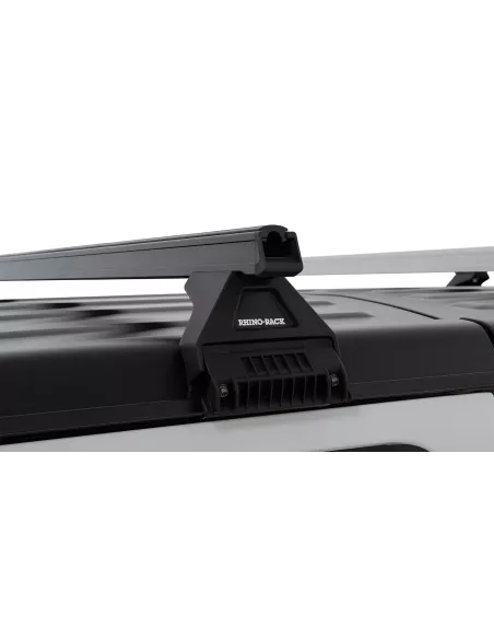 Kit 2 barres de toit noire Heavy Duty 1500mm avec pieds RL110 Jeep
