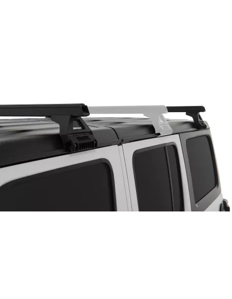 Kit 2 barres de toit noire Heavy Duty 1500mm avec pieds RL110 Jeep