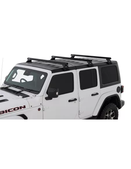 Kit 3 barres de toit noire Heavy Duty 1500mm avec pieds RL110 Jeep