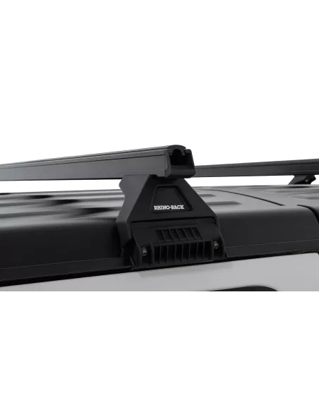 Kit 3 barres de toit noire Heavy Duty 1500mm avec pieds RL110 Jeep