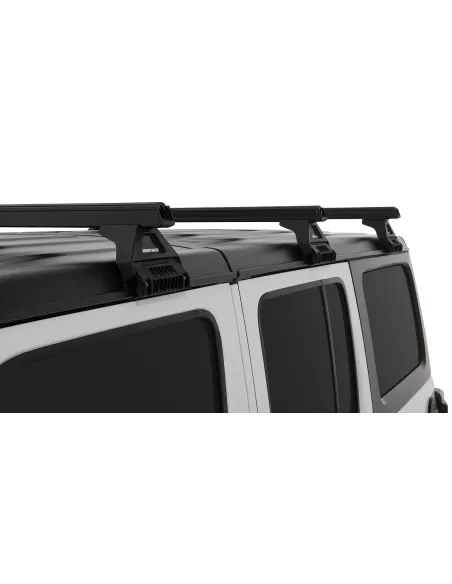 Kit 3 barres de toit noire Heavy Duty 1500mm avec pieds RL110 Jeep