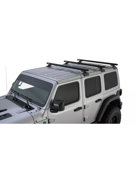 Kit 3 barres de toit noire 1500mm RCL Rhino-Rack Backbone Heavy Duty