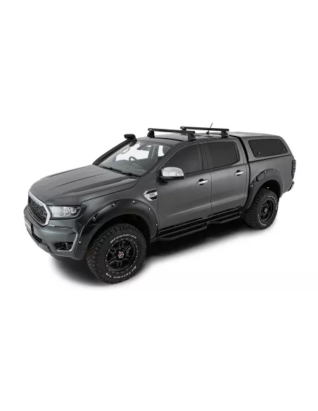 Kit 2 barres de toit Heavy Duty noire 1250mm série 2500 RHINO RACK -