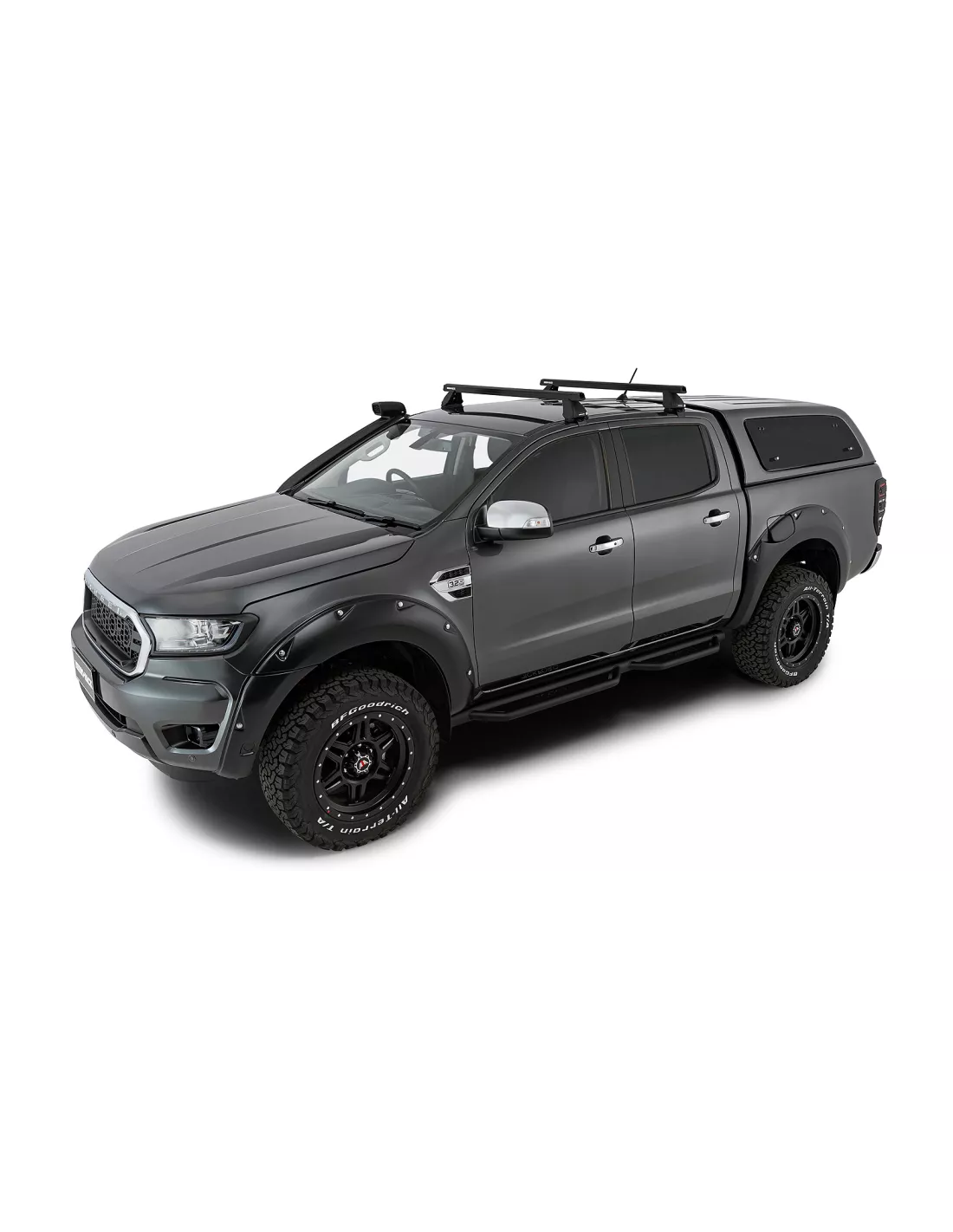 Kit 2 Black Dach Bars 1250mm Serie 2500 RHINO RACK -