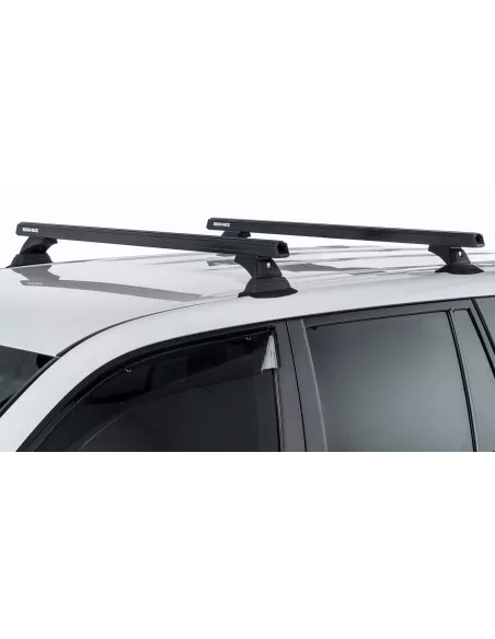 Kit 3 barres de toit noire 1250mm Heavy Duty avec pieds RCH