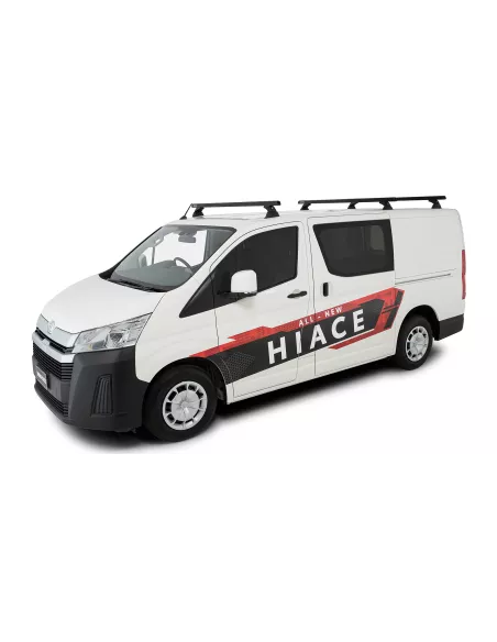 Kit 3 barres de toit noire 1650mm Heavy Duty avec pieds RCH Toyota