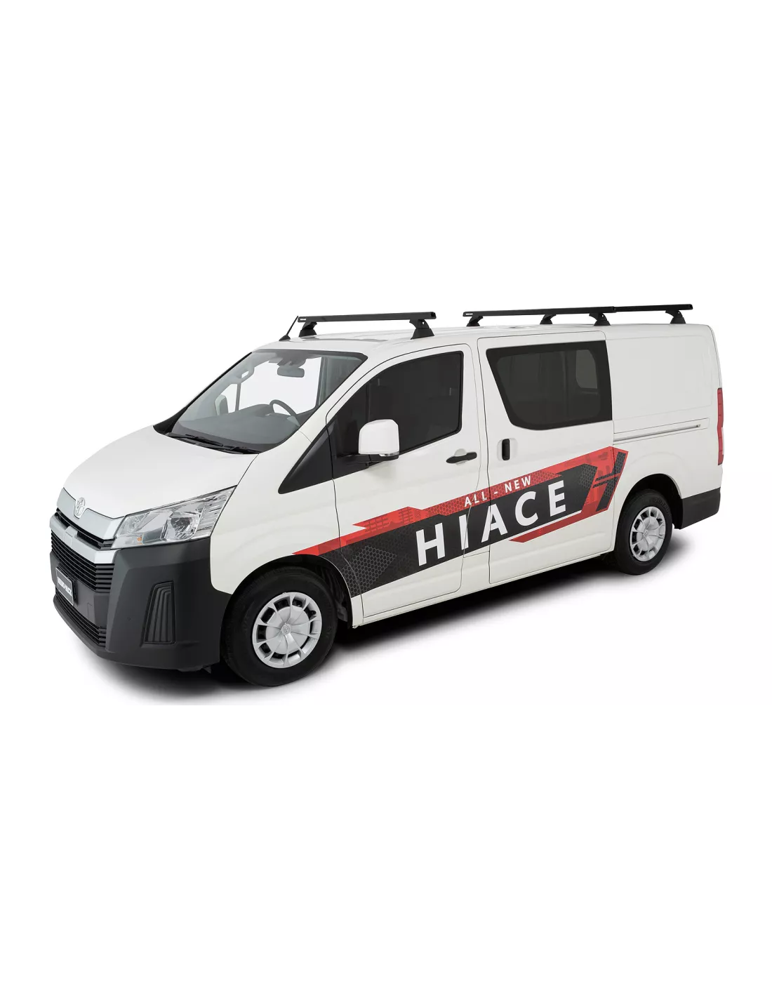 Kit 3 barres de toit noire 1650mm Heavy Duty avec pieds RCH Toyota