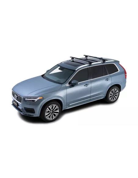 Kit 2 barres de toit noire Vortex 1370mm avec pieds SX Volvo XC90 Gen