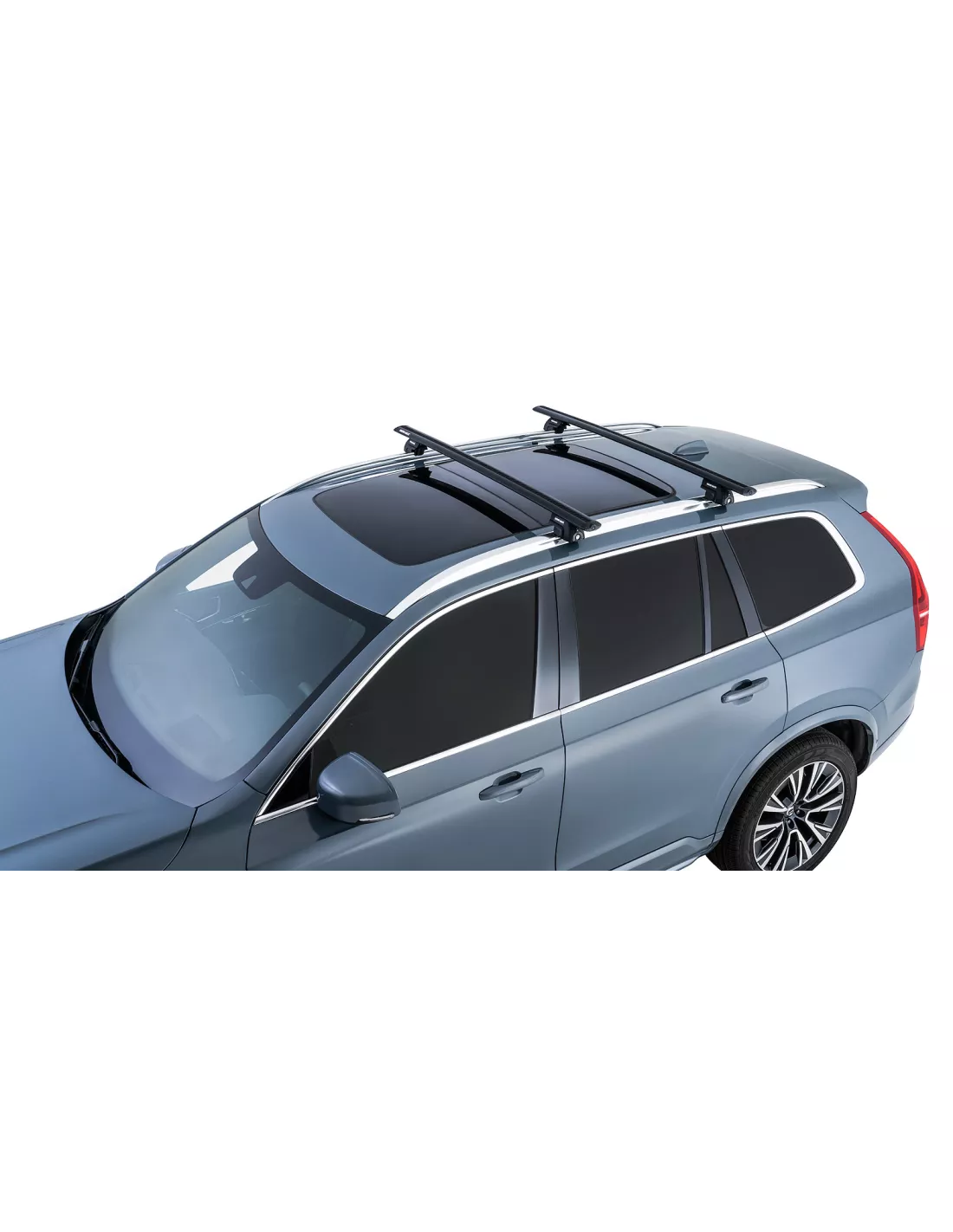 Kit 2 barres de toit noire Vortex 1370mm avec pieds SX Volvo XC90 Gen