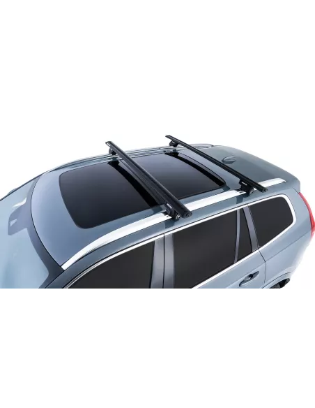 Kit 2 barres de toit noire Vortex 1370mm avec pieds SX Volvo XC90 Gen