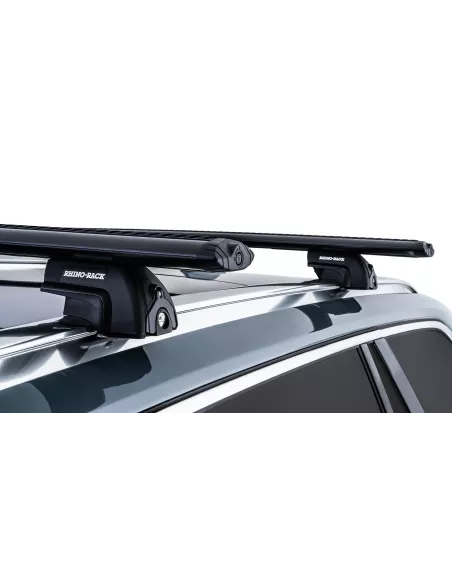 Kit 2 barres de toit noire Vortex 1370mm avec pieds SX Volvo XC90 Gen