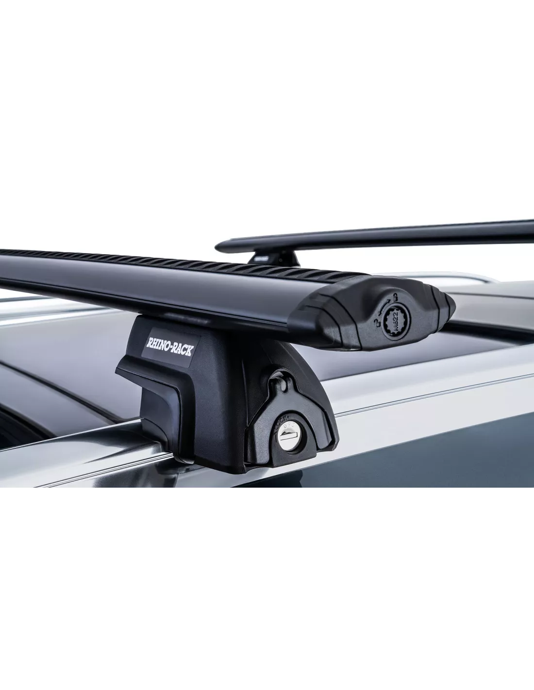 Kit 2 barres de toit noire Vortex 1370mm avec pieds SX Volvo XC90 Gen
