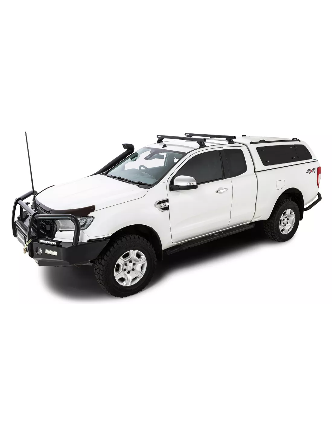 Kit 2 barres de toit noire 1250mm Heavy Duty RCH RHINO RACK -