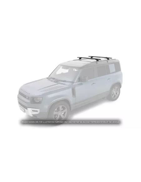 Kit 2 barres de toit noire Vortex 1370mm RCL Land Rover Defender II