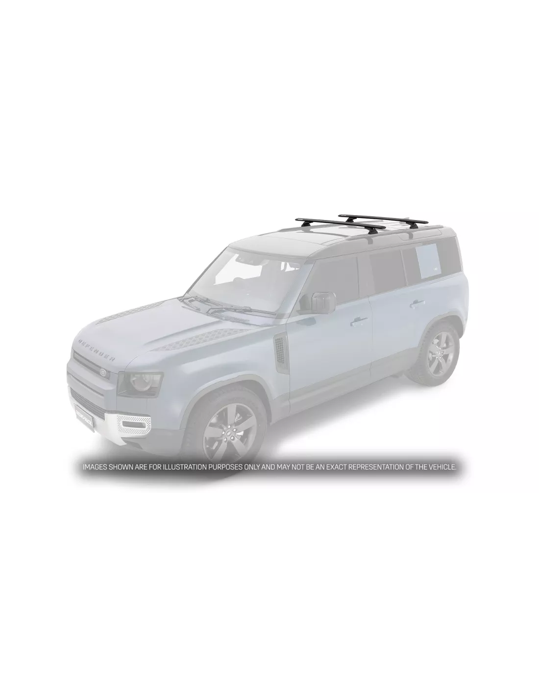 Kit 2 barres de toit noire Vortex 1370mm RCL Land Rover Defender II