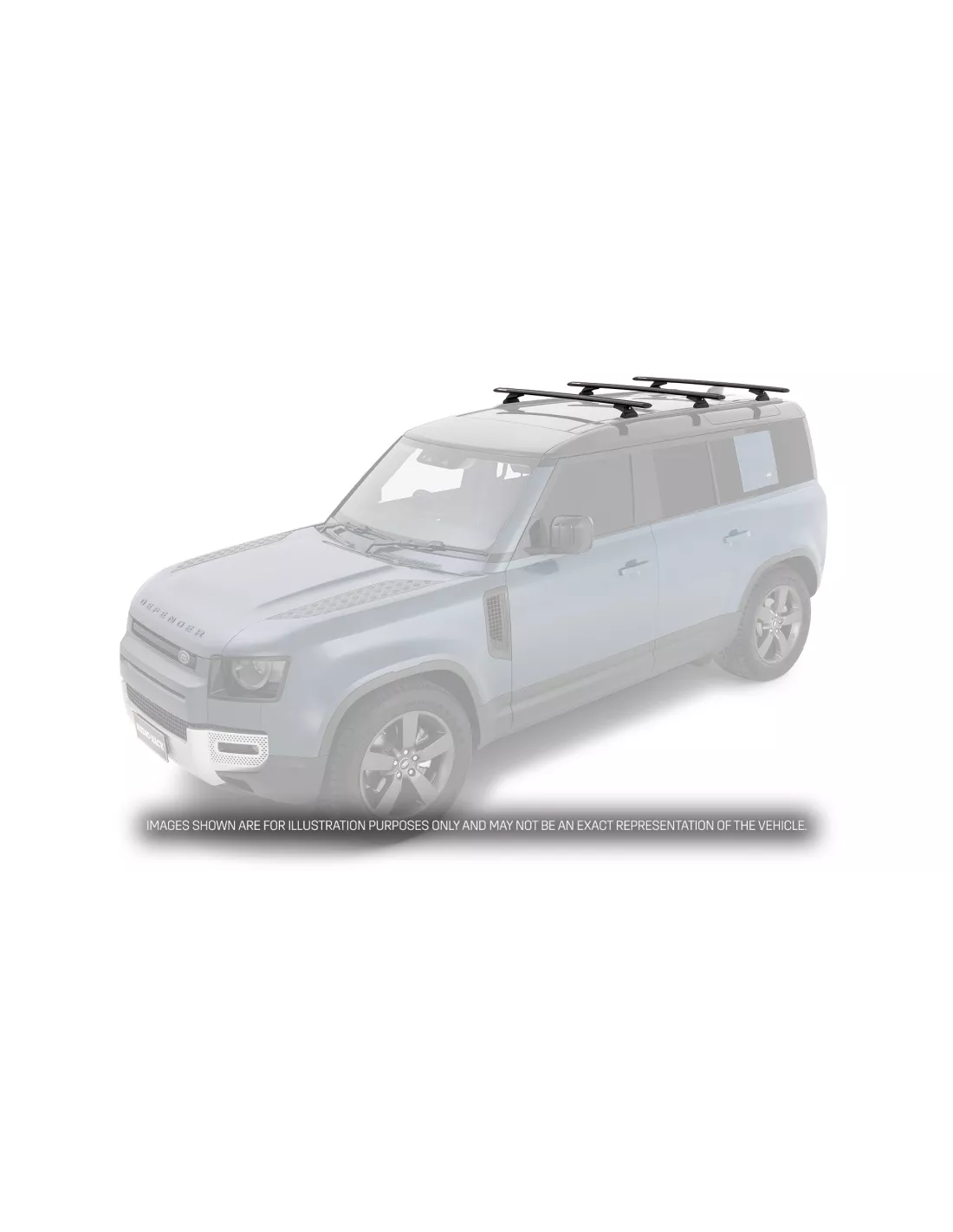 Kit 3 Black Dach Bars Wirbel 1370mm RCL Land Rover Defender II