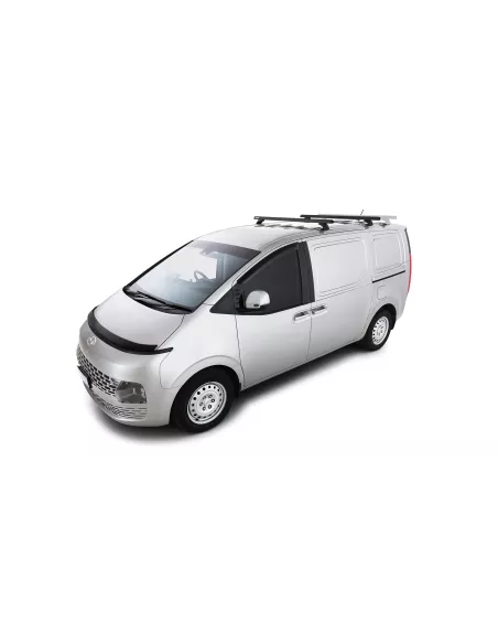 Kit 2 barres de toit noire Heavy Duty 1500mm avec pieds RCH Hyundai