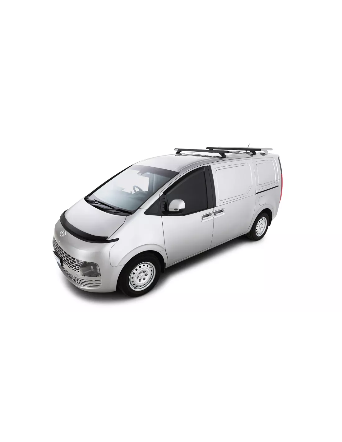 Kit 2 barres de toit noire Heavy Duty 1500mm avec pieds RCH Hyundai