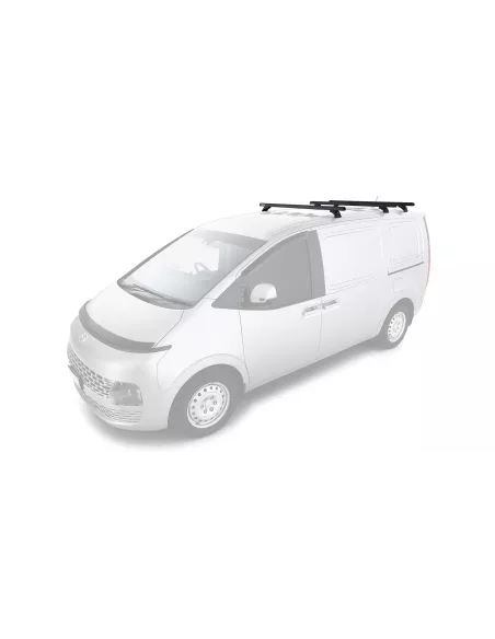 Kit 3 barres de toit noire Heavy Duty 1500mm avec pieds RCH Hyundai