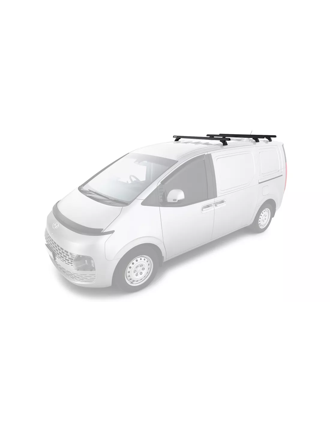 Kit 3 barres de toit noire Heavy Duty 1500mm avec pieds RCH Hyundai