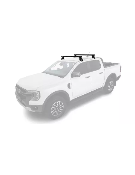 Kit 2 barres de toit Heavy Duty noire 1250mm série 2500 Ford Ranger