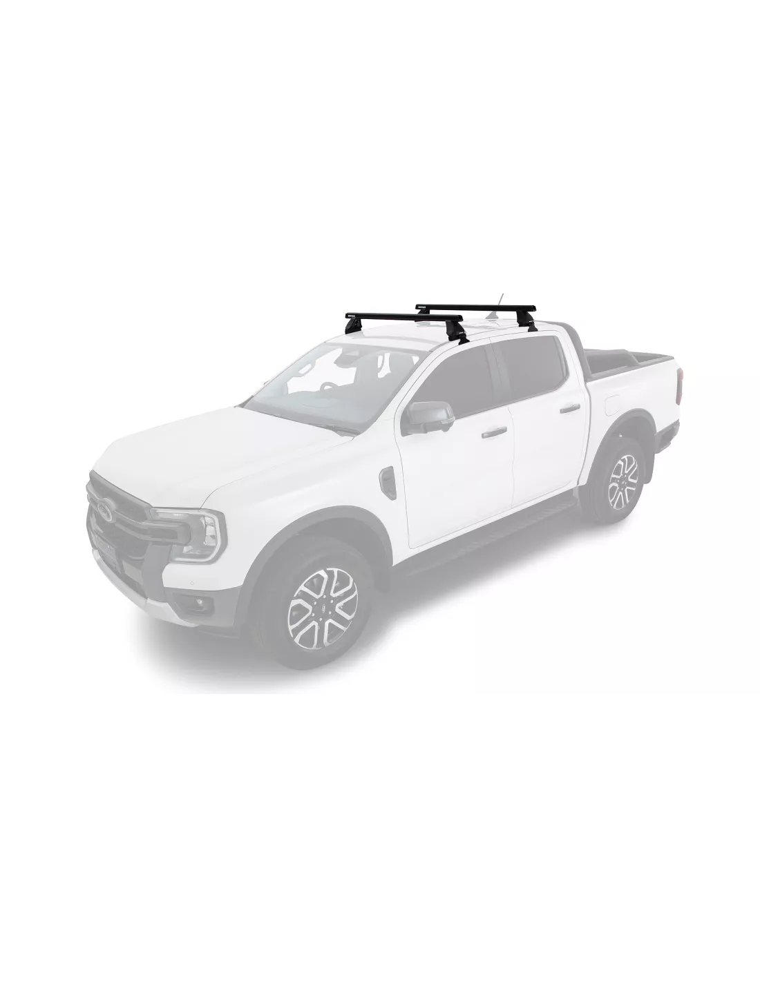 Kit 2 barres de toit Heavy Duty noire 1250mm série 2500 Ford Ranger