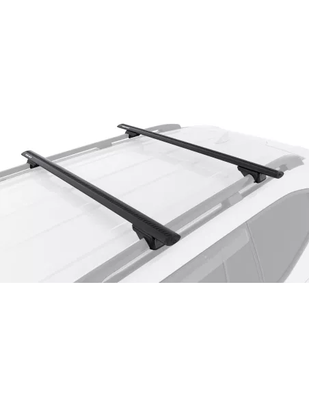 Kit 2 barres de toit noire Vortex 1370mm avec pieds RX RHINO RACK -