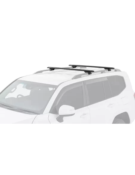Kit 2 barres de toit noire Vortex 1370mm avec pieds RX RHINO RACK -