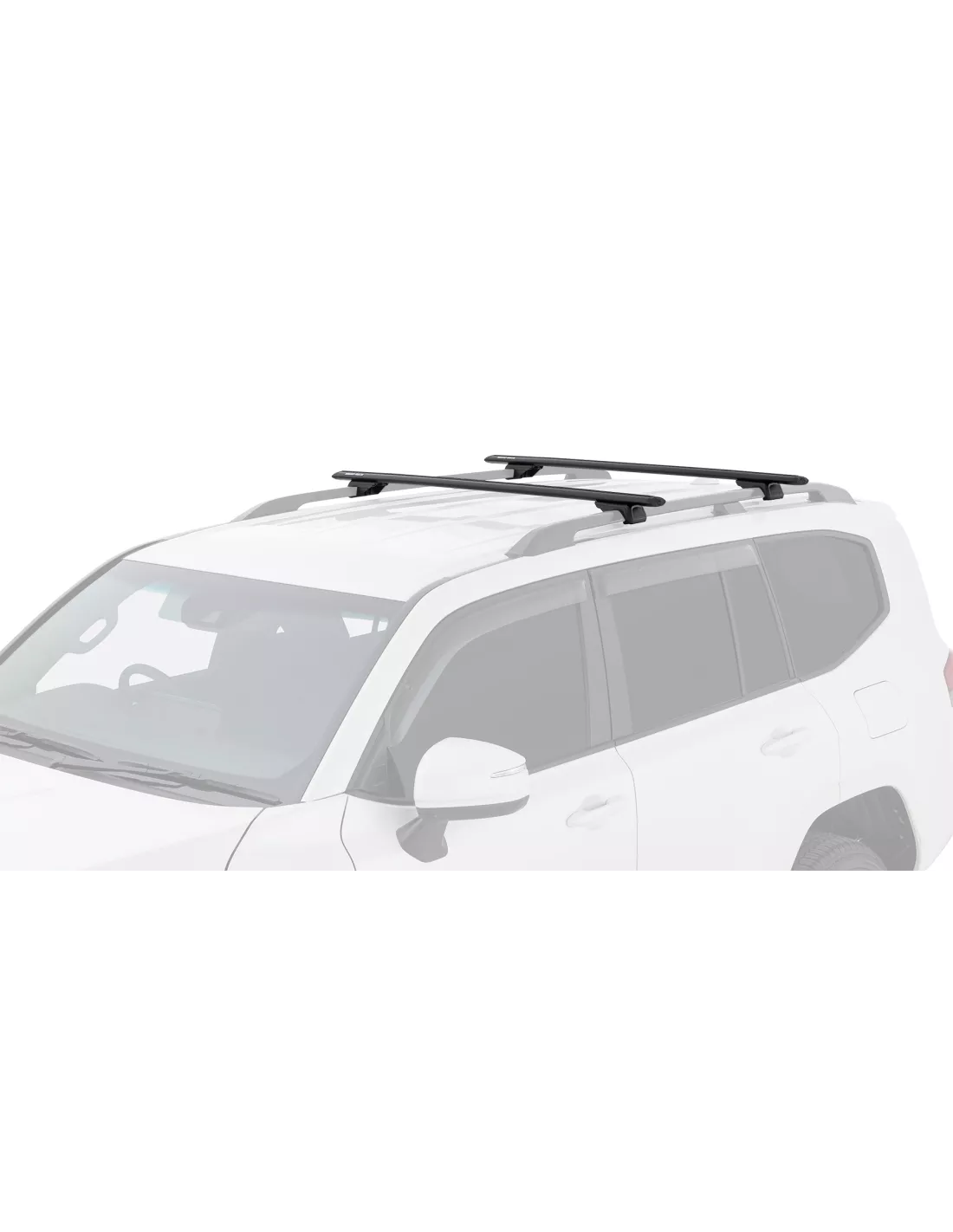 Kit 2 Black Dach Bars Wirbel 1370mm mit RX Füßen RHINO RACK -