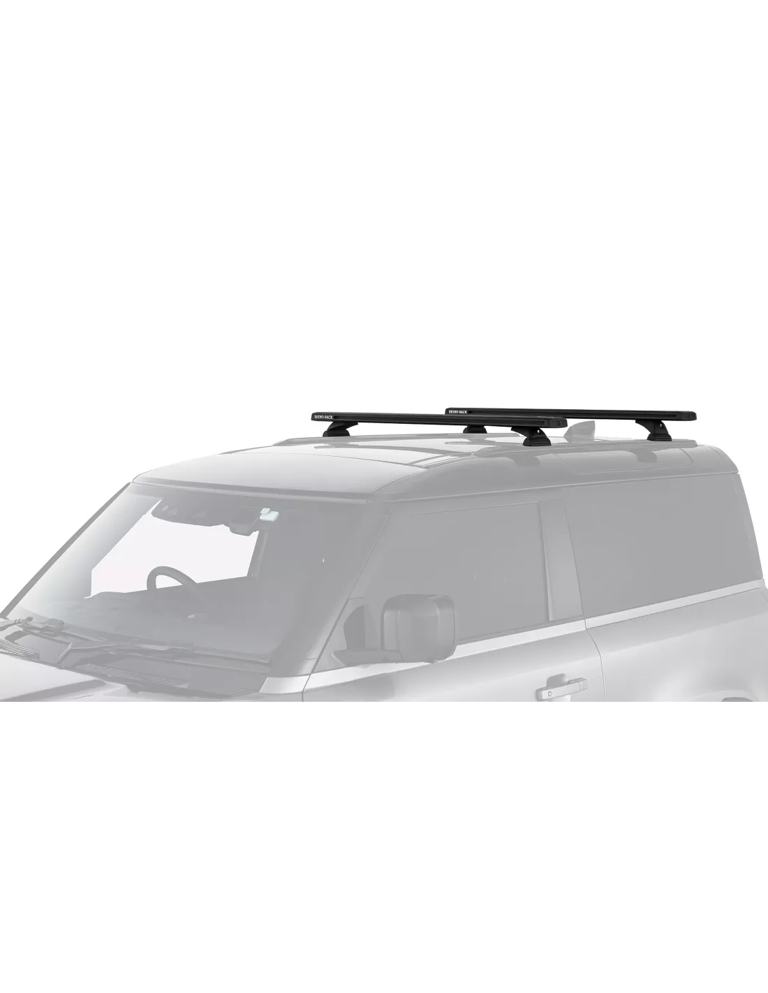 Kit 2 barres de toit noire 1260mm système Reconn-Deck avec pieds