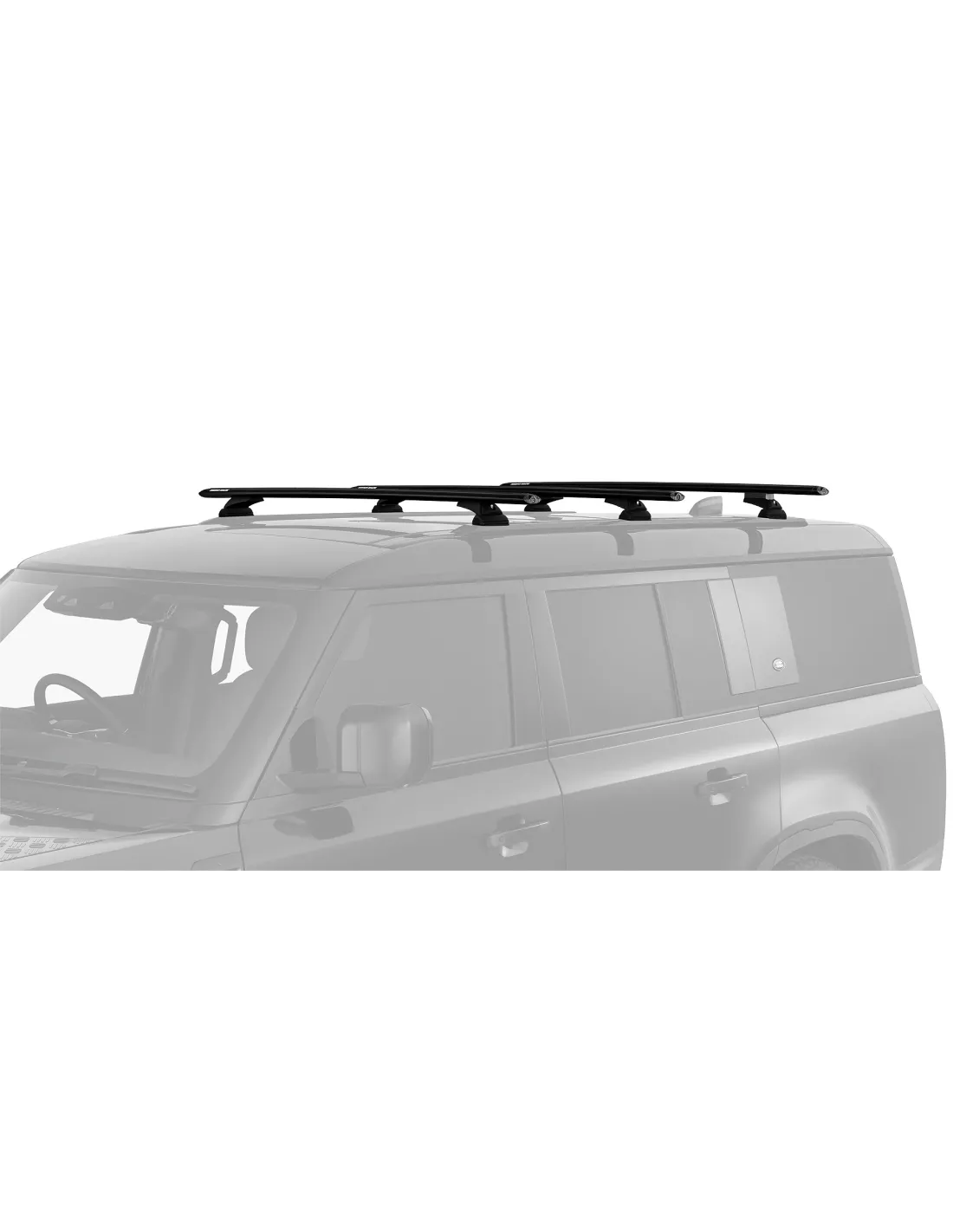 Kit 3 Black Dach Bars 1370mm Wirbel mit Füßen RX Land Rover