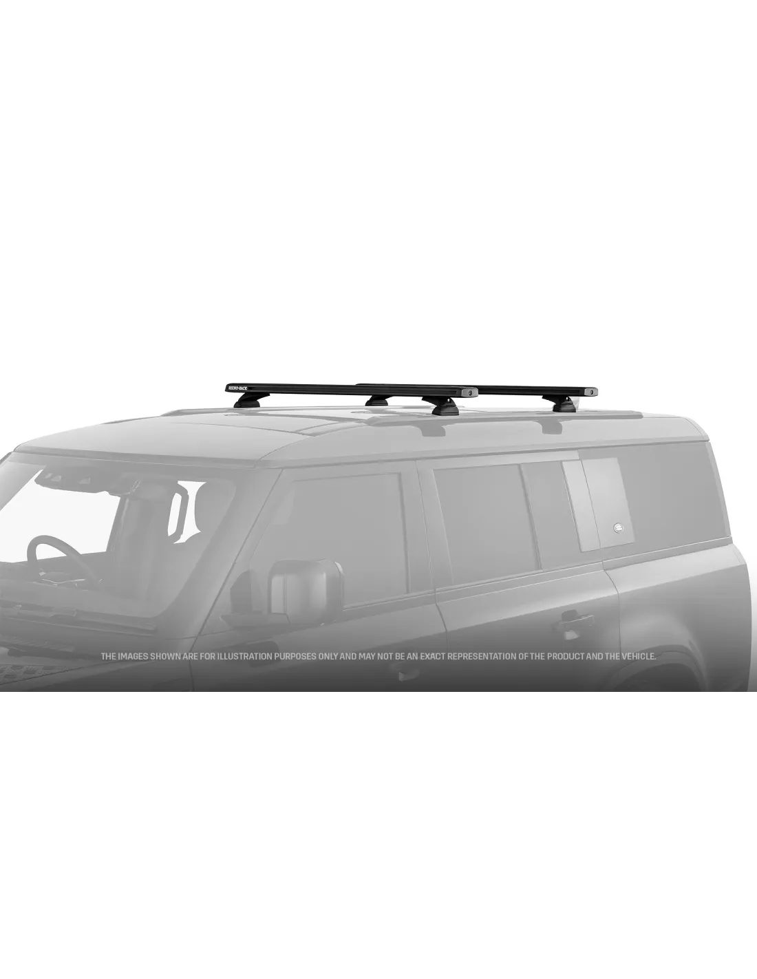 Kit 2 Dachbarren 1260 mm Erkennungssystem Land Rover Verteidiger