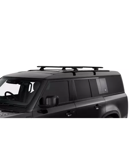 Kit 2 barres de toit noire Vortex 1370 mm avec pieds RCL Land Rover