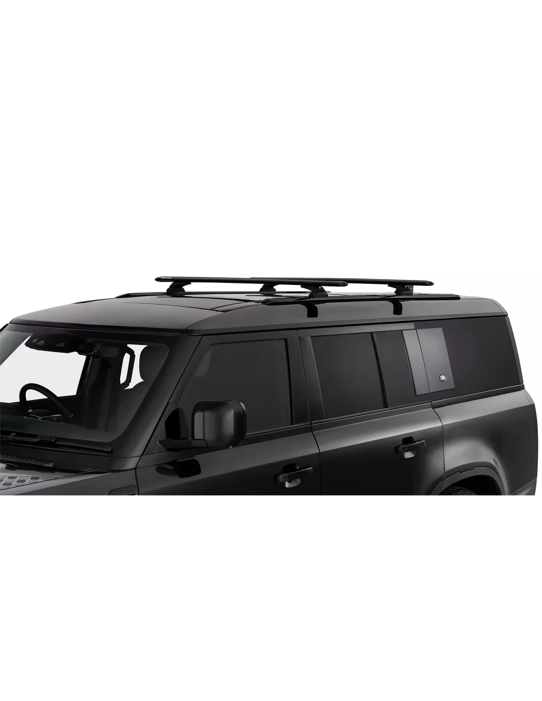 Kit 2 Black Dach Bars Wirbel 1370 mm mit RCL Land Rover Füße