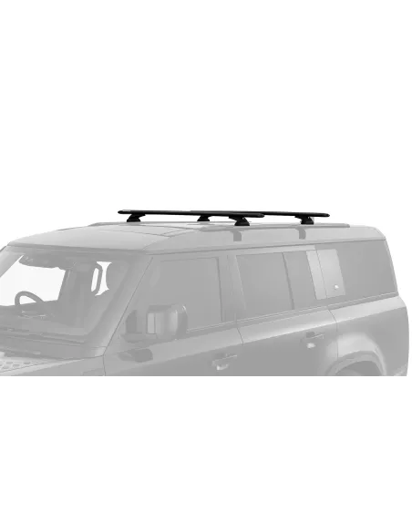 Kit 2 barres de toit noire Vortex 1370 mm avec pieds RCL Land Rover