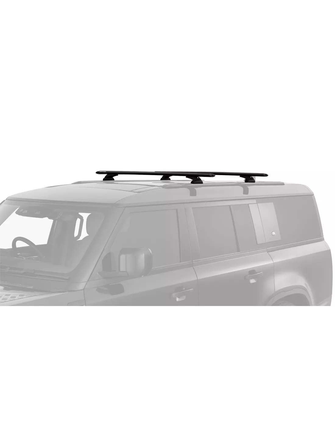 Kit 2 Black Dach Bars Wirbel 1370 mm mit RCL Land Rover Füße