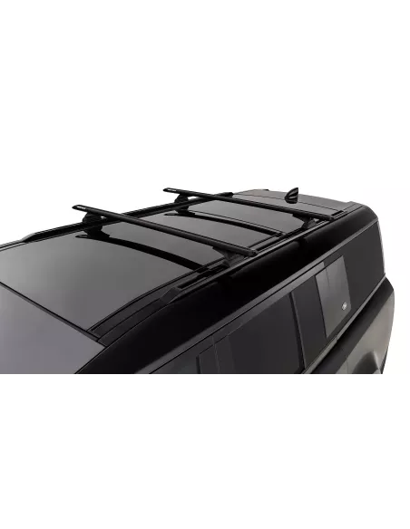 Kit 2 barres de toit noire Vortex 1370 mm avec pieds RCL Land Rover