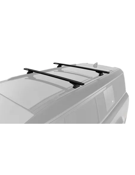 Kit 2 barres de toit noire Vortex 1370 mm avec pieds RCL Land Rover