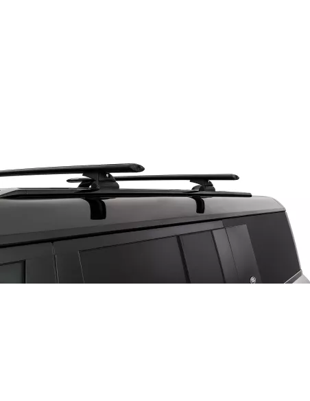 Kit 2 barres de toit noire Vortex 1370 mm avec pieds RCL Land Rover