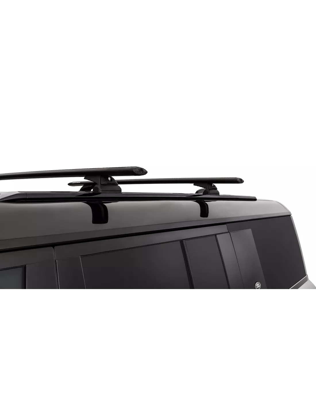 Kit 2 Black Dach Bars Wirbel 1370 mm mit RCL Land Rover Füße