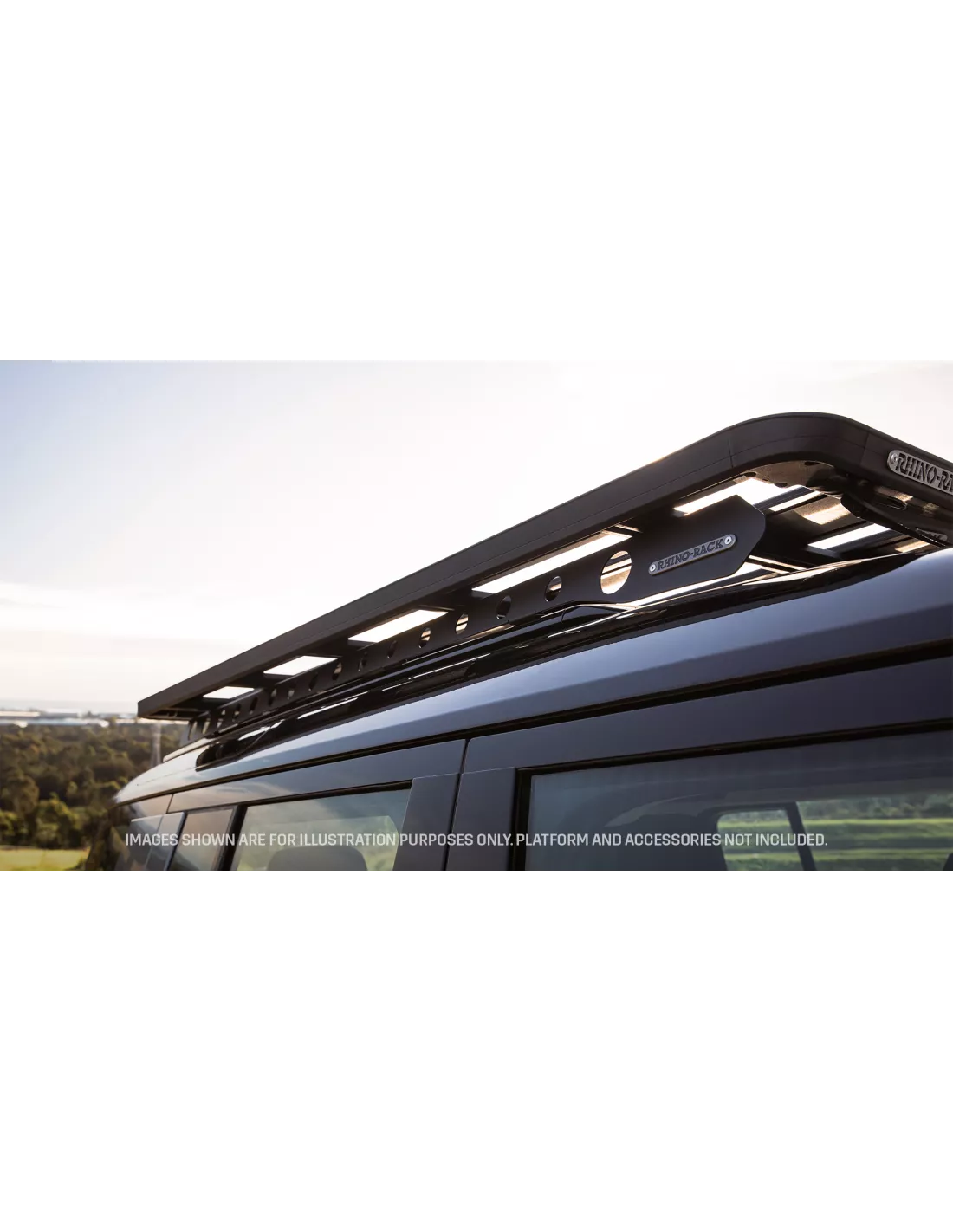 Rhino-Rack-Backbone-Montagesystem für Land Rover Verteidiger 110 Nashorn