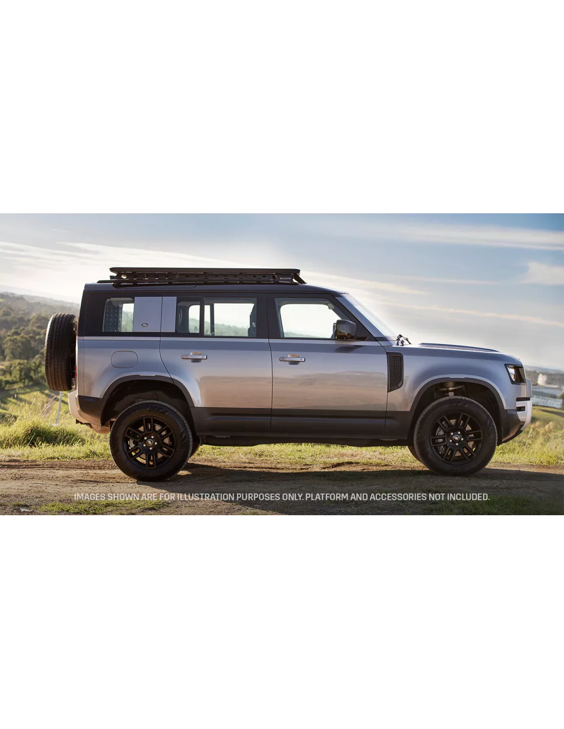 Rhino-Rack-Backbone-Montagesystem für Land Rover Verteidiger 110 Nashorn
